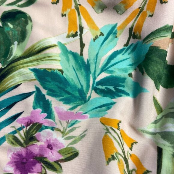 Botanical Floral Print Bikini Bottom - Kona Sol Light Pink Large - Picture 5 of 8